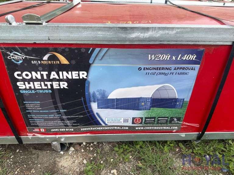 2025 Gold Mountain 20ft X 40ft Single-Truss Dome Container Shelter