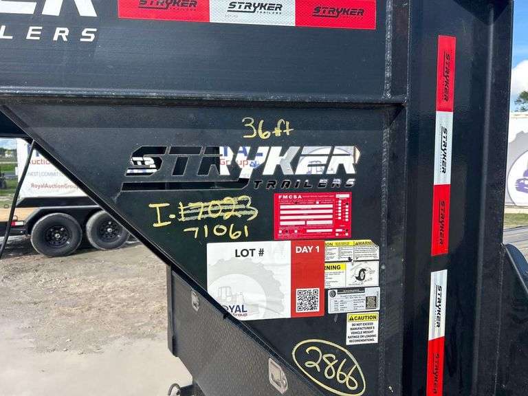 2023 Stryker 36ft. 5 Ton T/A Gooseneck Flatbed Equipment Trailer
