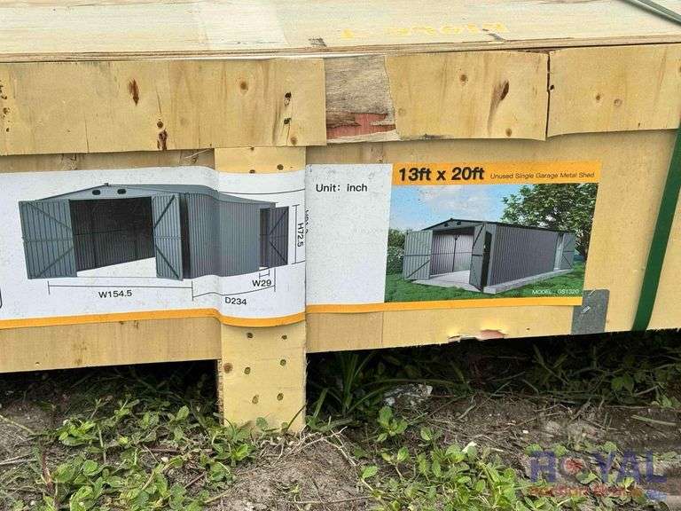 2025 13ft X 20ft Single Garage Metal Shed