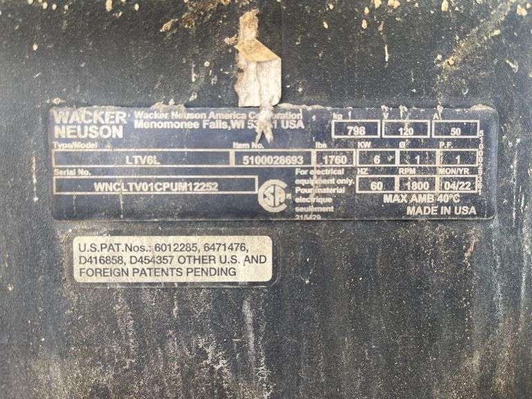 2022 Wacker Neuson LTV6 S/A Towable Light Tower