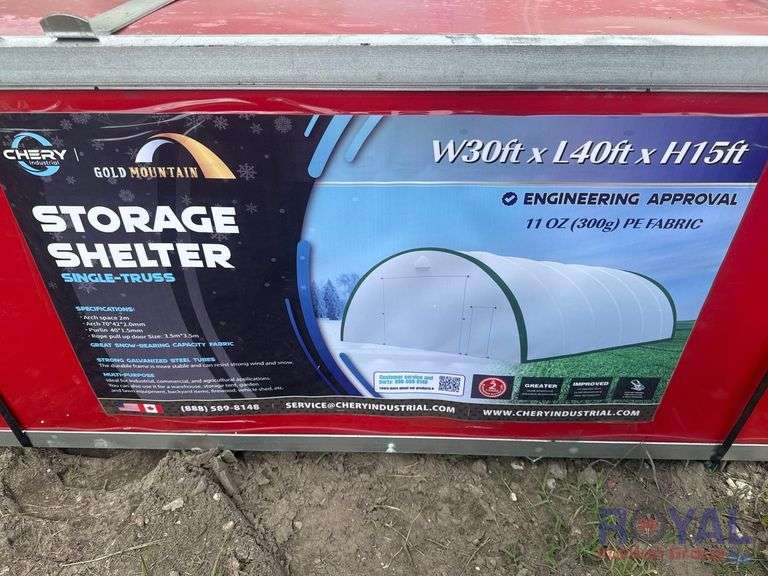 2025 Gold Mountain 30ft X 40ft Single-Truss Dome Storage Shelter
