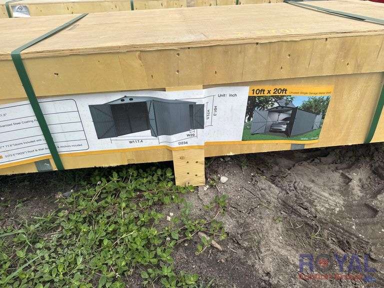 2025 10ft X 20ft Single Garage Metal Shed
