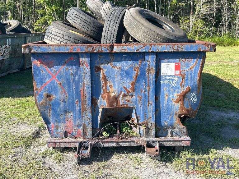Roll-off Dumpster With Tires