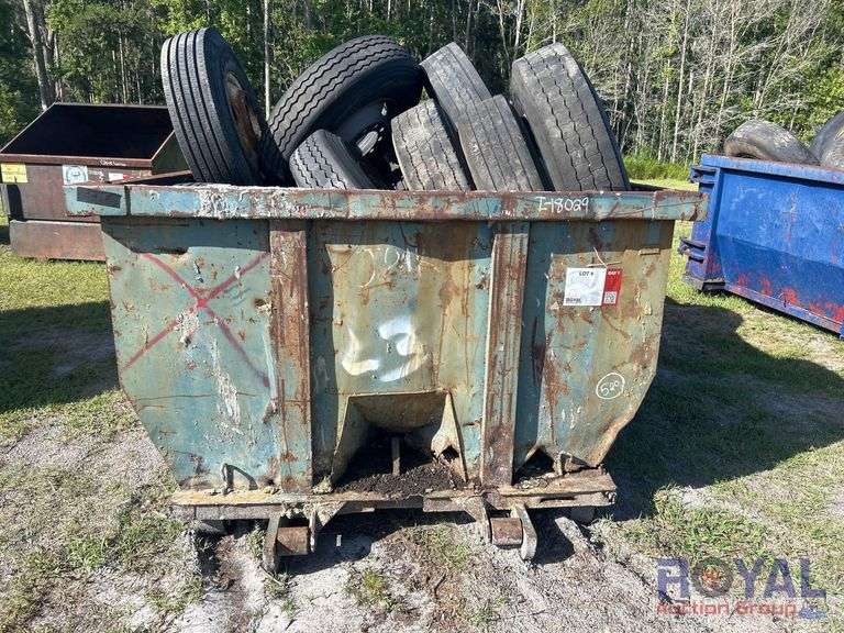 Roll-off Dumpster With Tires