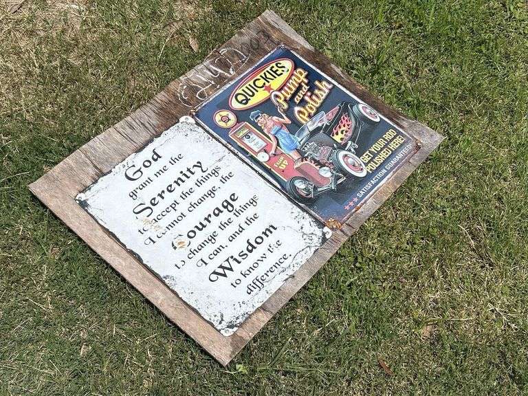2 Vintage Metal Signs