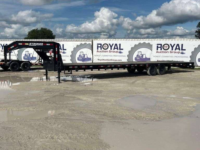 2023 Stryker 36ft. 5 Ton T/A Gooseneck Flatbed Equipment Trailer