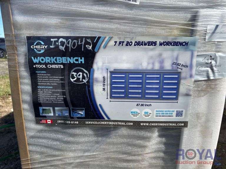 Chery 7ft 20 Drawer WorkBench
