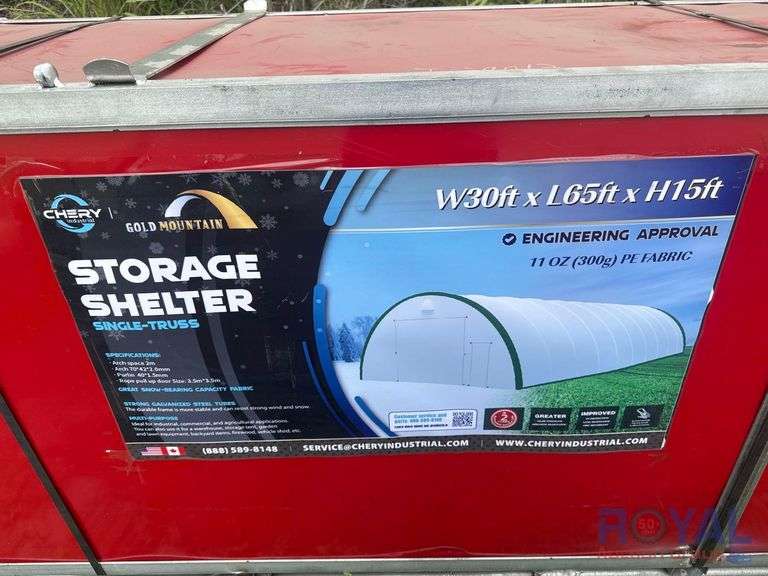 2025 Gold Mountain 30ft X 65ft Single-Truss Dome Storage Shelter