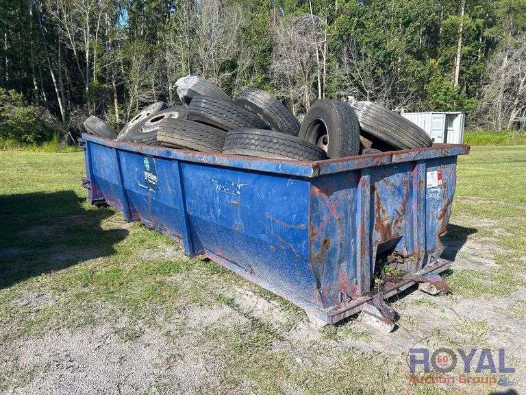 Roll-off Dumpster With Tires