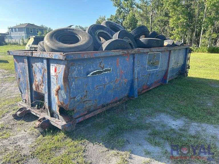 Roll-off Dumpster With Tires