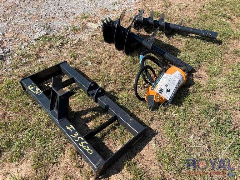 2025 Wolverine ADB-13-1218R Hydraulic Auger Drive and Bit Skid Steer Attachment