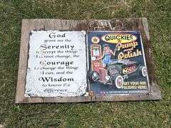 2 Vintage Metal Signs