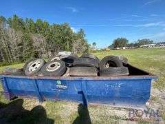 Roll-off Dumpster With Tires