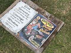 2 Vintage Metal Signs