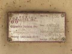 2005 Superior  Trailers VT130 T/A Tanker Trailer