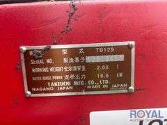 2004 Takeuchi TB125 Mini Excavator