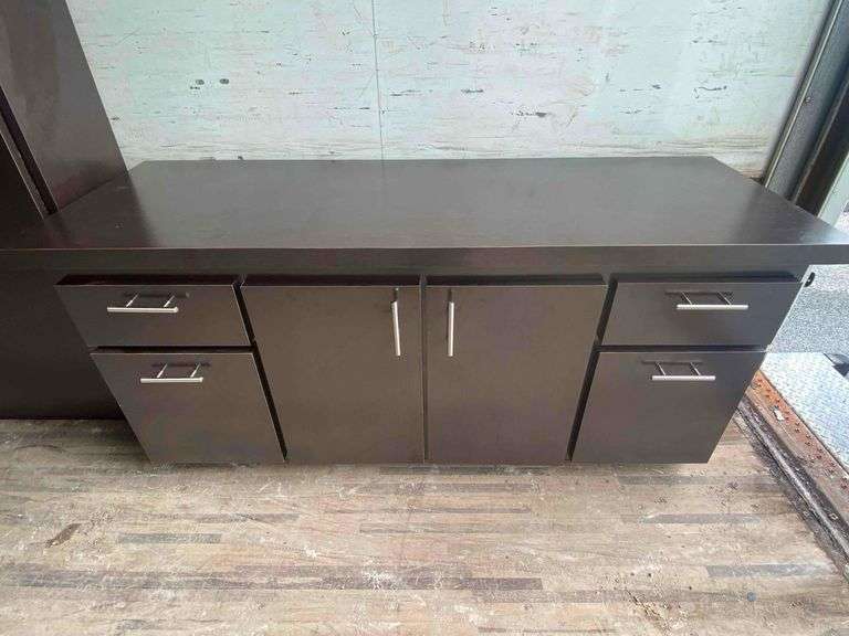 Desk and Bookshelf Cabinet