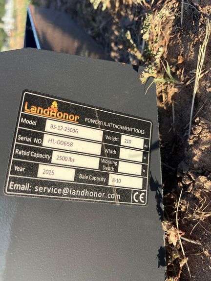 2025 LandHonor BS-12-2500G Bale Spears Skid Steer Attachment