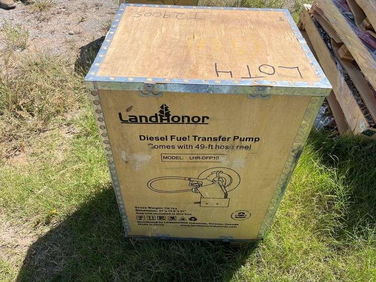 2025 LandHonor LHR-DFP10 Diesel Fuel Transfer Pump with Hose Reel