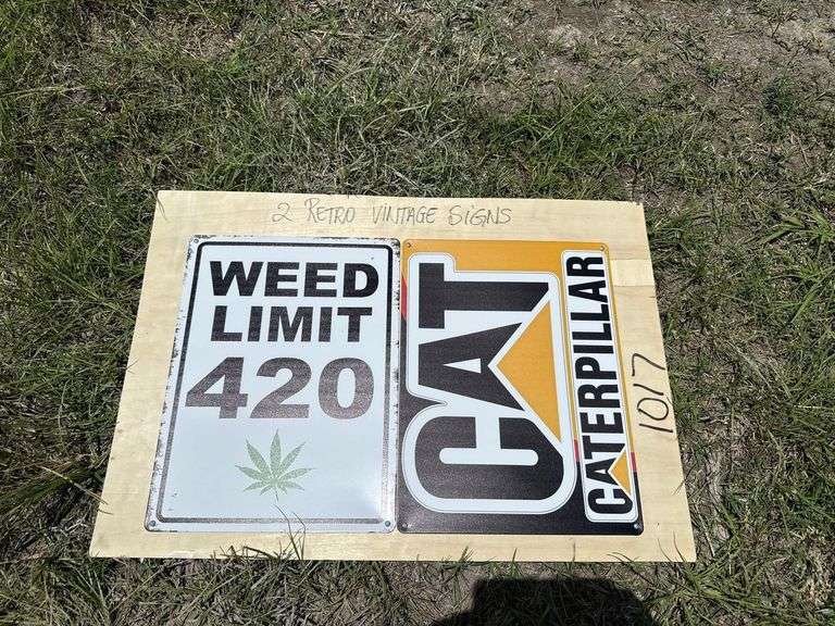 2 Vintage Metal Signs