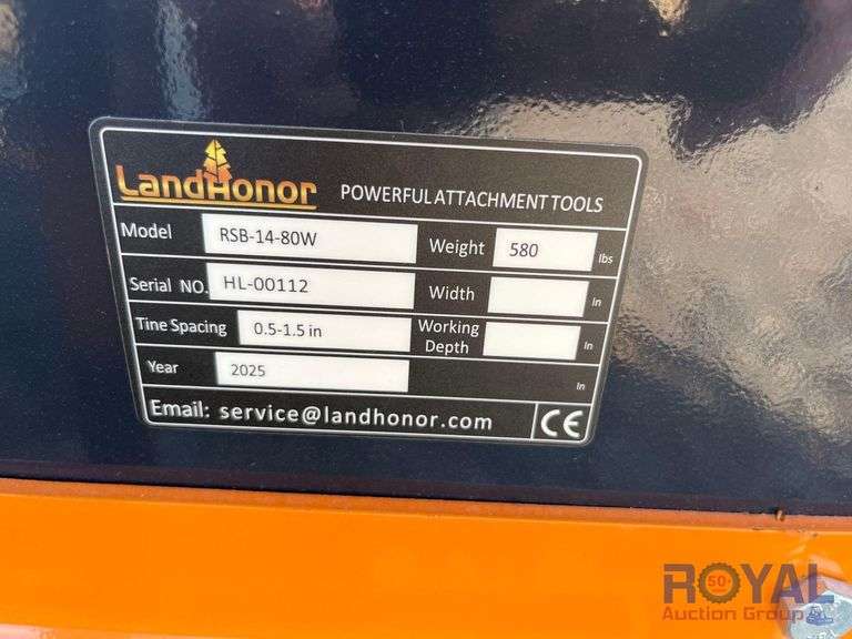 2025 LandHonor RSB-14-80W 80in Rock Screen Bucket Skid Steer Attachment