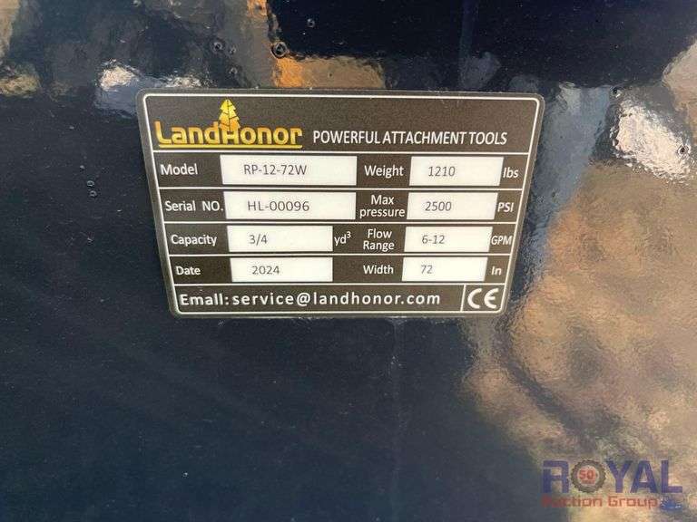2024 RP-12-72W 72in Hydraulic Power Rake