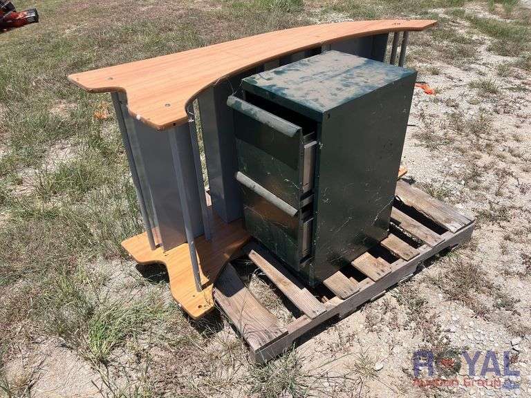 Display Shelf and 2 Drawer File Cabinet
