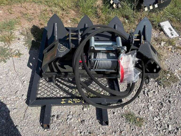 LandHonor 15,000lbs Hydraulic Logging Winch Skid Steer Attachment
