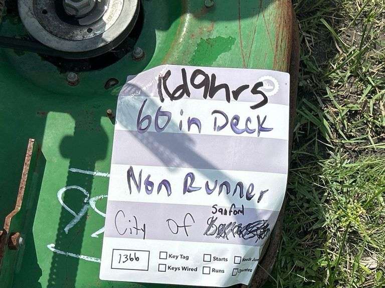 1999 John Deere Ztrak M665 60in Zero Turn Mower