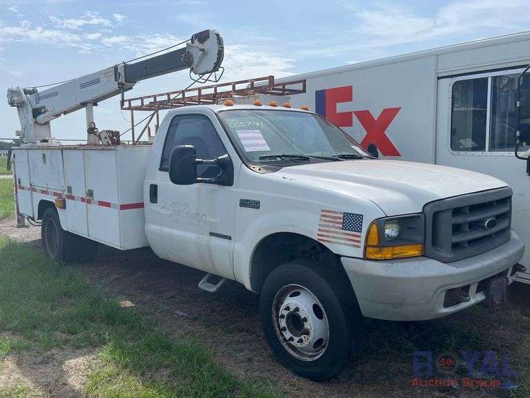 2000 Ford F-450 Auto Crane 6006H 6,000LB Crane Service Truck