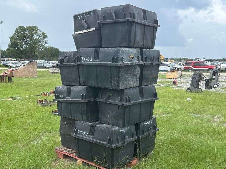 Pallet of Quardguard Crash Cushions