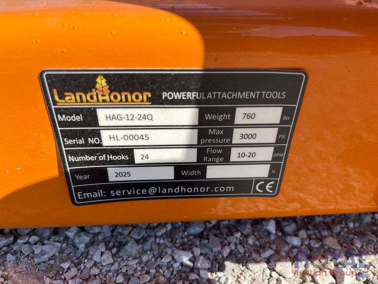 2025 LandHonor HAG-12-12Q Hydraulic Hay Accumulator Grapple Skid Steer Attachment