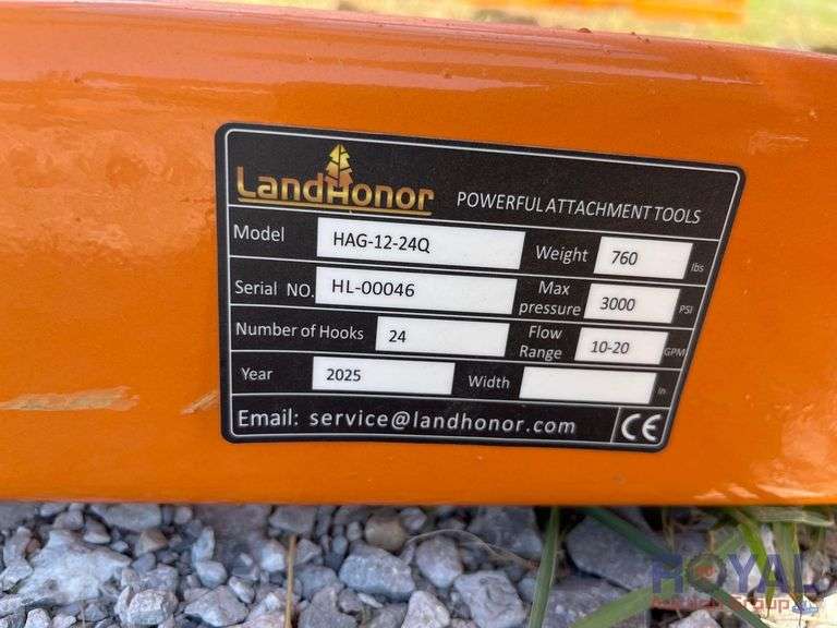 2025 LandHonor HAG-12-12Q Hydraulic Hay Accumulator Grapple Skid Steer Attachment