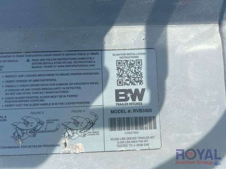 BW RVB3405 20,000lbs 5th Wheel Hitch Base