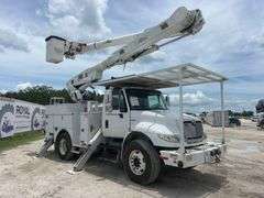 2013 International DuraStar 4400 Altec AM547 50FT Material Handling Insulated Forestry Bucket Truck