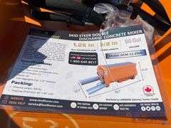 2025 LandHonor DCM-11-250G Hydraulic Double Discharge Concrete Mixer Skid Steer Attachment
