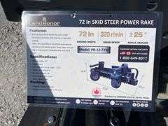 2025 LandHonor PR-12-72W Hydraulic 72in Power Rake Skid Steer Attachment