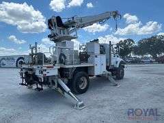2013 International WorkStar 7400 4x4 Altec DMA71 Insulated Digger Derrick Truck