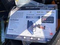 2025 LandHonor ABC-13-125A Hydraulic 42in Articulating Brush Cutter Skid Steer Attachment