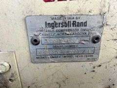 2001 Ingersoll-Rand XP185WJD S/A Towable Air Compressor