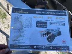 2025 LandHonor DH-22-72W 84in Disc Harrow Tractor Attachment