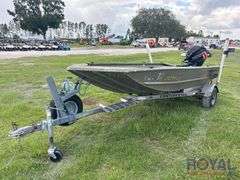 2016 Tracker Marine 14ft Jonboat with 16ft Boat Trailer