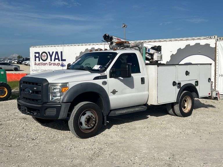 2015 Ford F-550 Auto Crane 4004EH 4,000LB 2 Ton Crane Service Truck