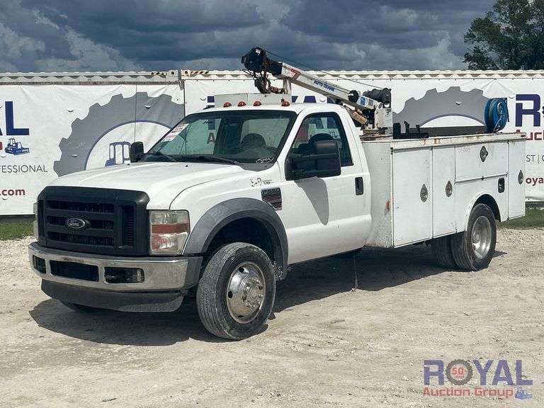 2009 Ford F-550 Auto Crane 4004EH 2 Ton Crane Service Truck