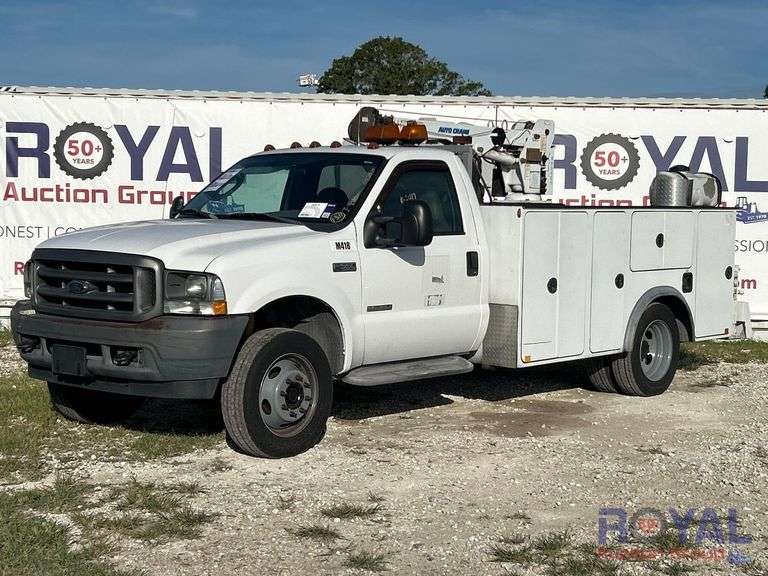 2004 Ford F-550 4x4 Auto Crane 4004EH 2 Ton Crane Service Truck