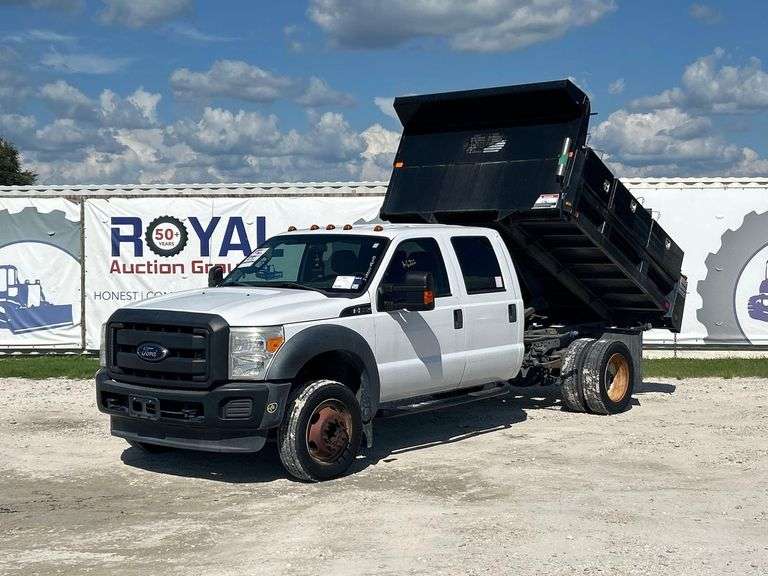 2015 Ford F-550 Crew Cab Mason Dump Truck