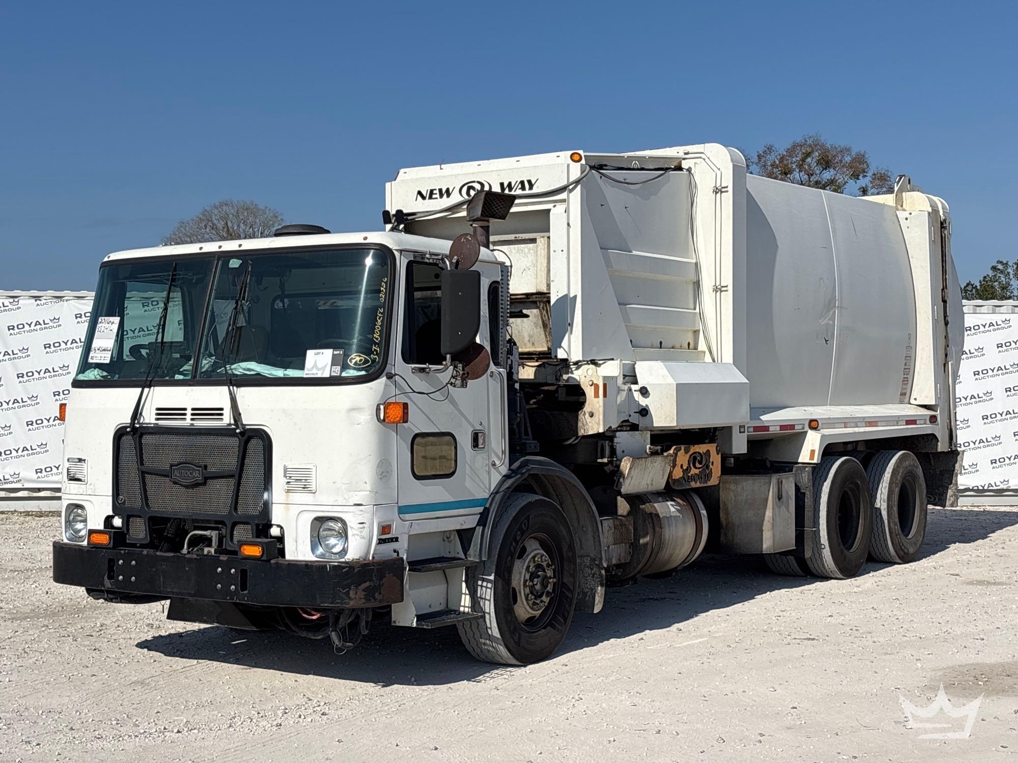 2016 Autocar Xpeditor T/A Side Loader Garbage Truck