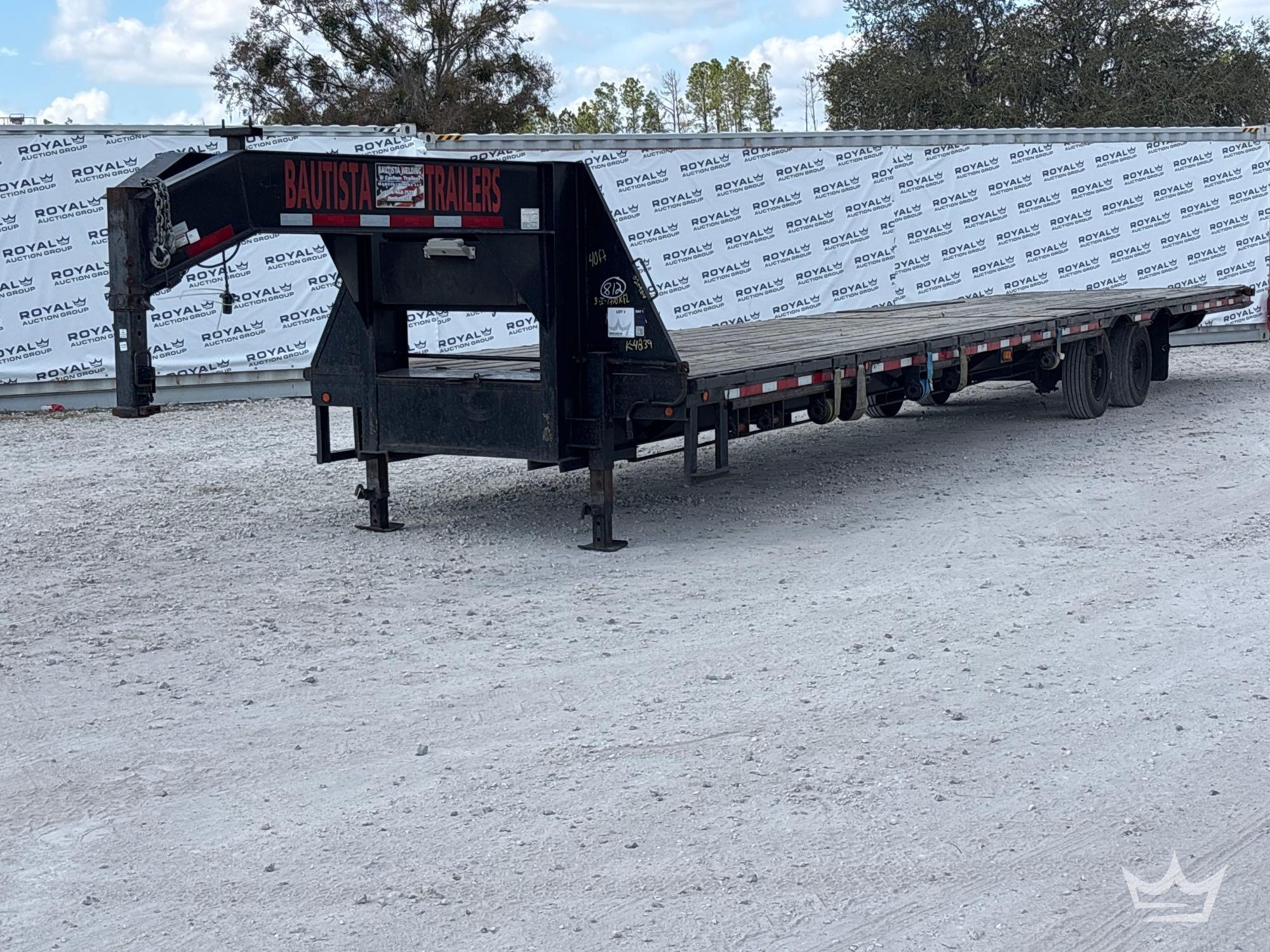 2022 Bautista Welding and Custom 40ft. 10 Ton T/A Gooseneck Flatbed Trailer