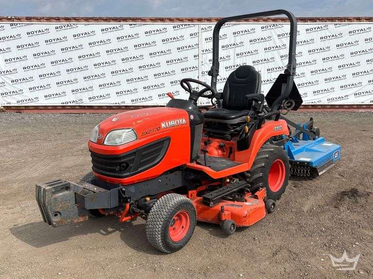 2013 Kubota BX2370 54in 4x4 Compact Utility Tractor Mower with 48in Rotary Brush Cutter