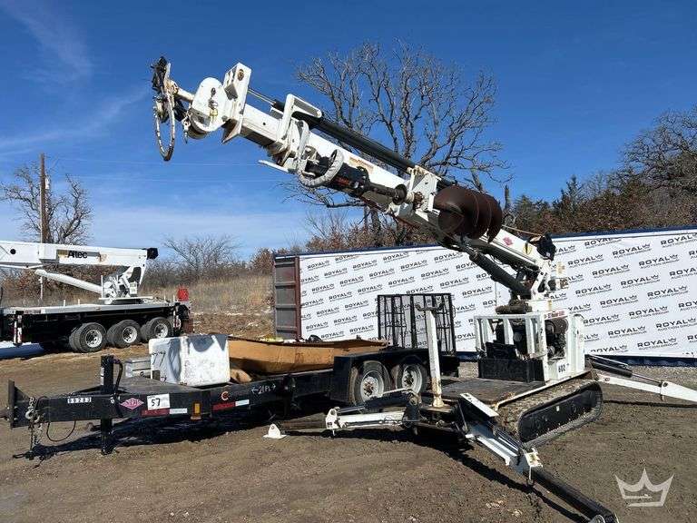 2012 SDP EZ Hauler 5500 Compact Track Digger Derrick with T/A 8 Ton Equipment Trailer
